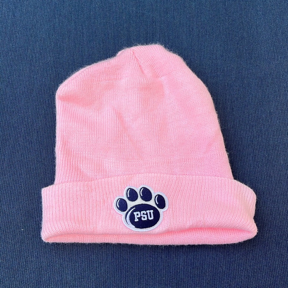 Custom light pink Penn State hat